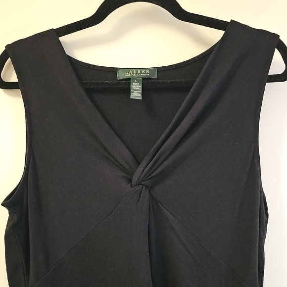 Ralph Lauren Black Wrap Tank Top Size L - Picture 2 of 7